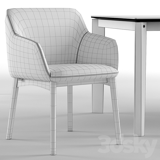 Elle chair and Alpha table – Calligaris 3DSMax File - thumbnail 3