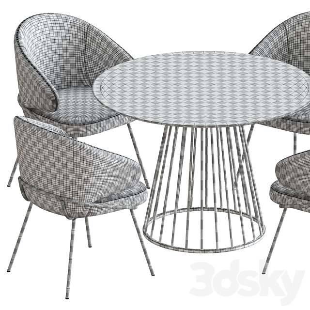 Emil Chair and Liverpool Table 3DS Max Model - thumbnail 4