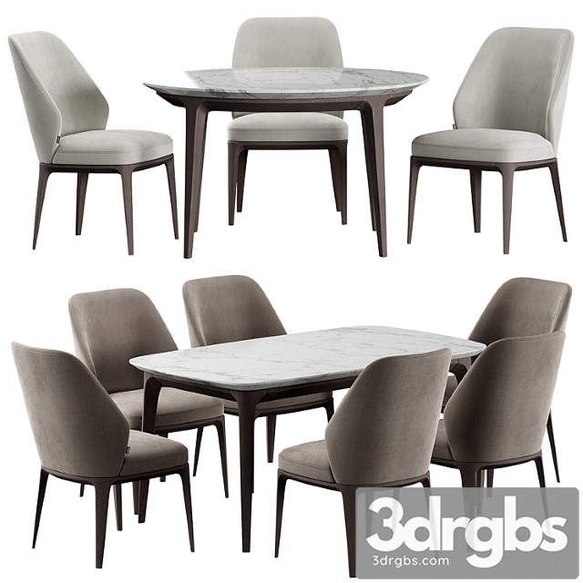 Emma Chair Play Table Dining Set 2 3dsmax Download - thumbnail 1