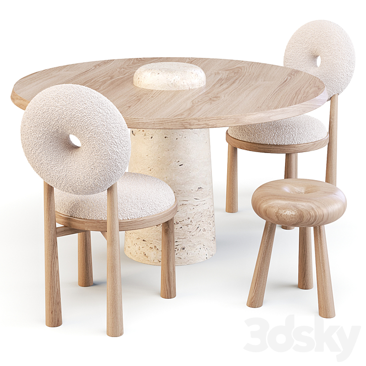 Emmanuelle Simon: Baba – Dining Set 3DS Max Model - thumbnail 1