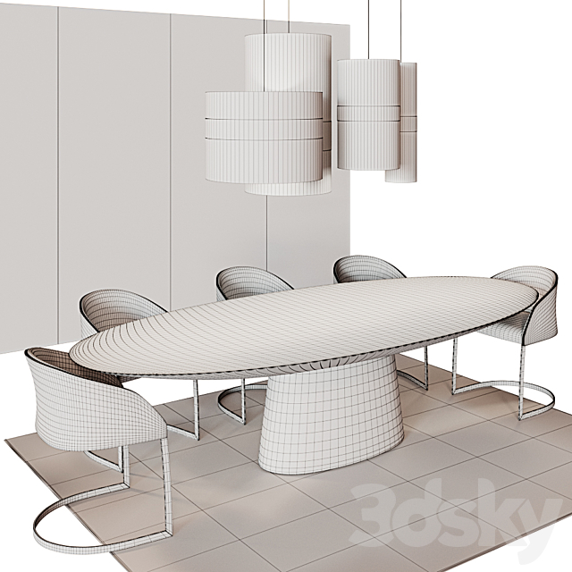 Emmemobili Ufo table 3.0 m ? 1.3 m the black 3DSMax File - thumbnail 3