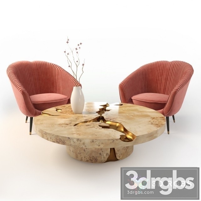 Empire Center Table and Chair 3dsmax Download - thumbnail 1