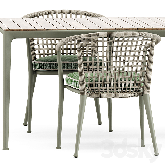 Erica 19 chair and Mirto Outdoor table by bebitalia 3DS Max Model - thumbnail 2