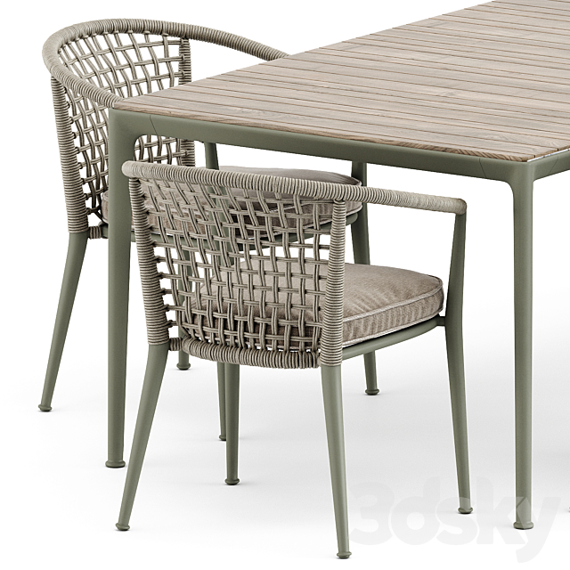 Erica 19 chair and Mirto Outdoor table by bebitalia 3DS Max Model - thumbnail 3