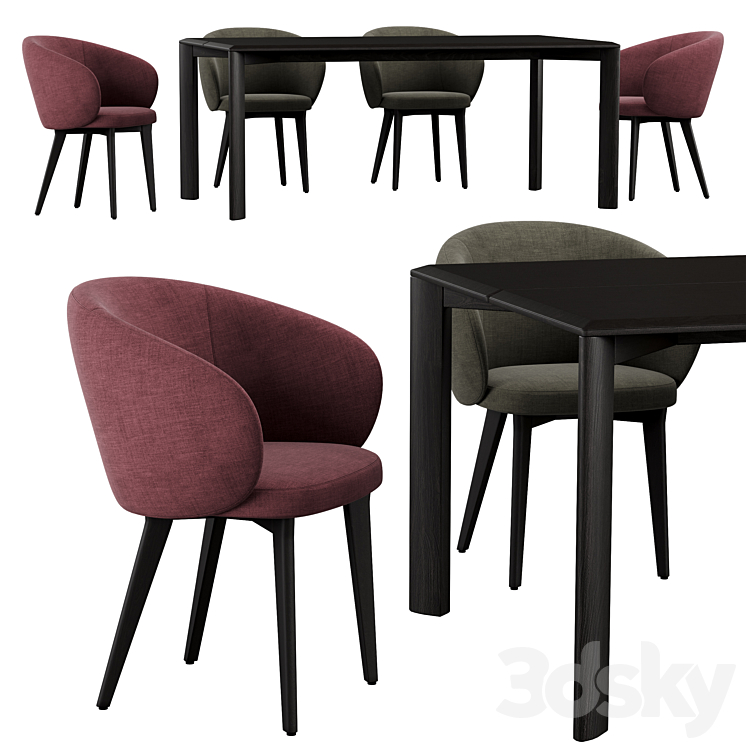 Expormim Kotai dining set 3DS Max - thumbnail 1