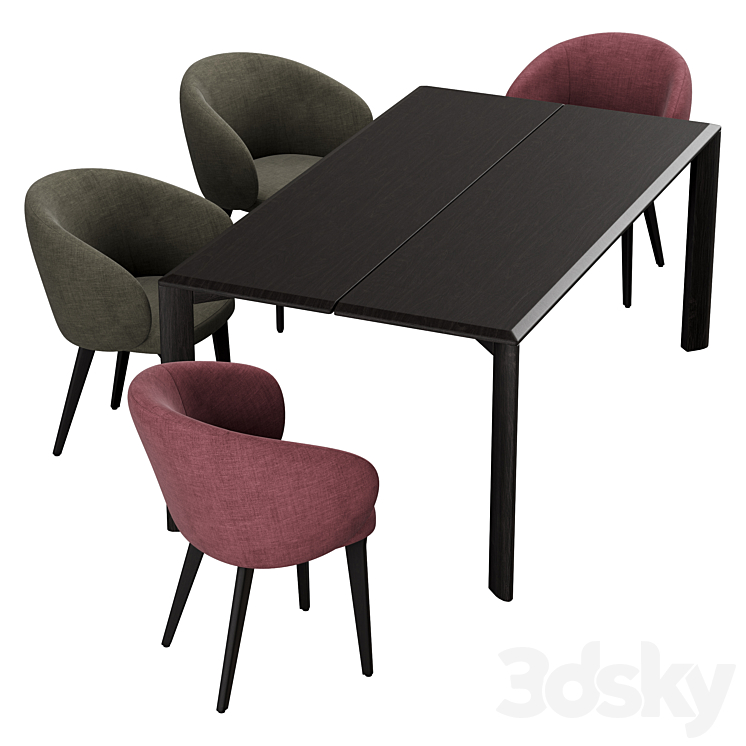 Expormim Kotai dining set 3DS Max - thumbnail 2