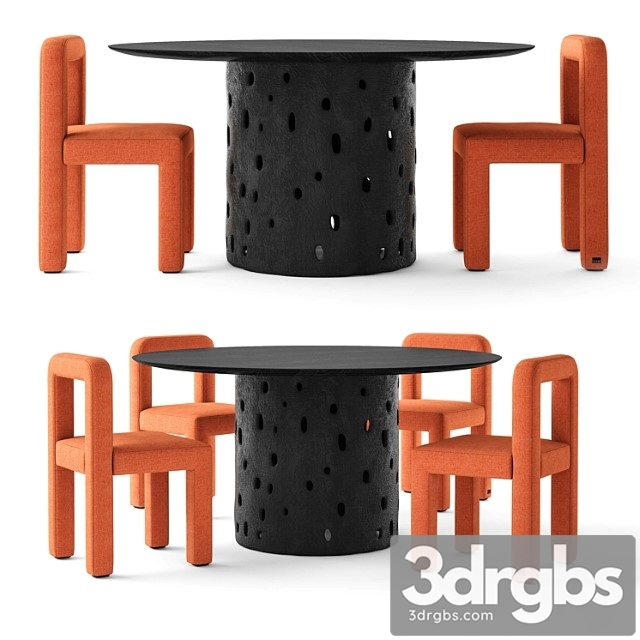 Faina design toptun chair and ztista table 2 3dsmax Download - thumbnail 1