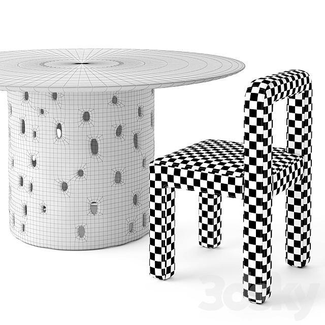 Faina Design Toptun Chair and Ztista Table 3DSMax File - thumbnail 3