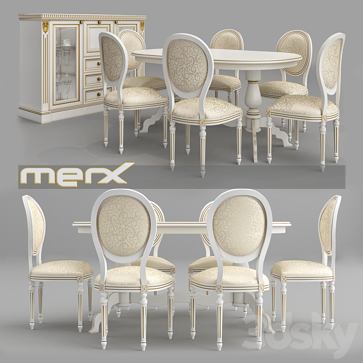 Family Dining Merx Orhidea 3DS Max - thumbnail 1