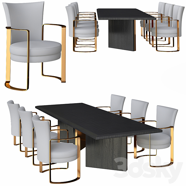 Fendi Dining Table 3DSMax File - thumbnail 1