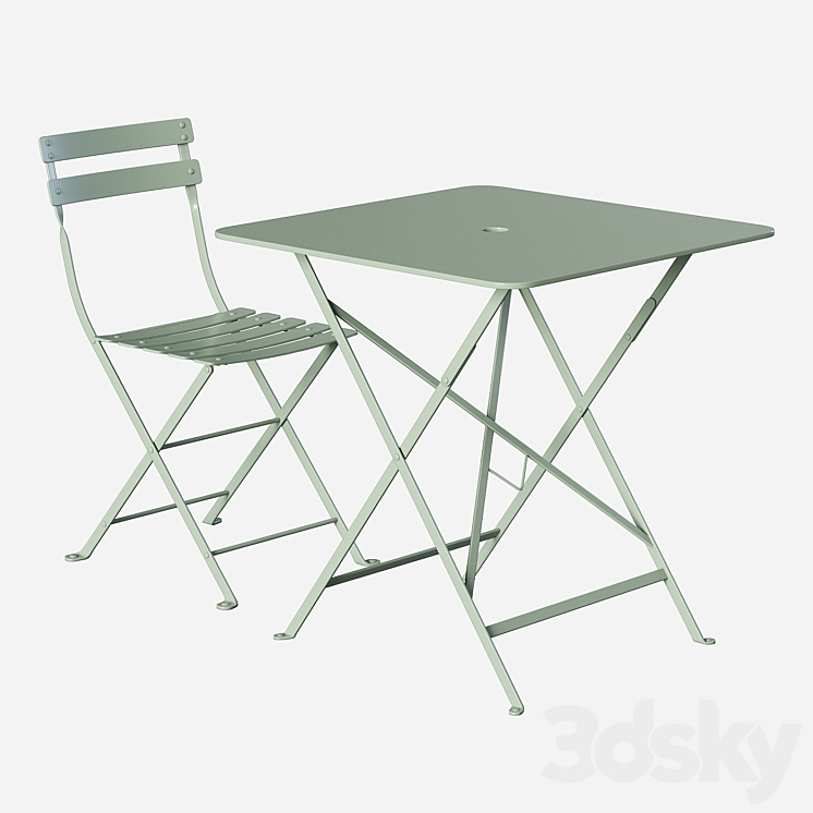 Fermob bistro set 3DS Max Model - thumbnail 1