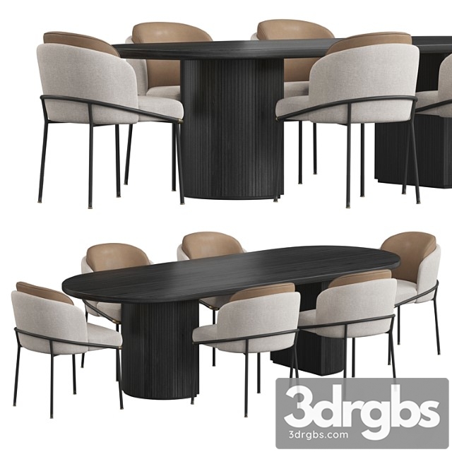 Fil Noir Gubi Moon Dining Table 3dsmax Download - thumbnail 1