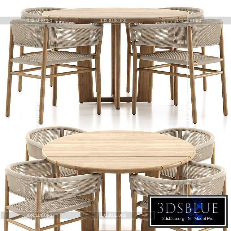 Fiske Dining Set 3DS Max - thumbnail 3