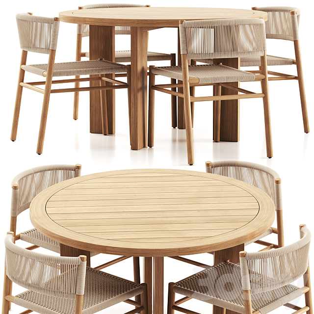 Fiske Side Dining Set 3DSMax File - thumbnail 1