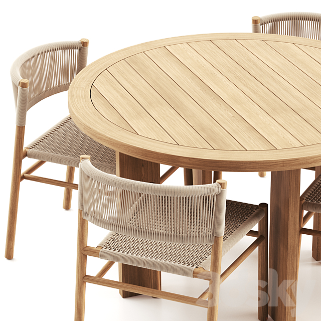 Fiske Side Dining Set 3DSMax File - thumbnail 6