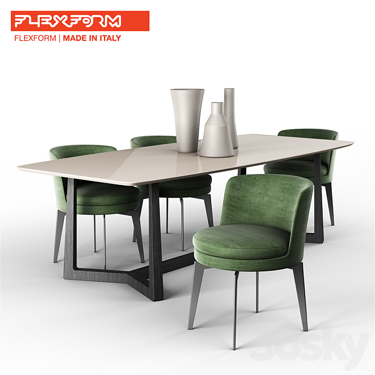 FLEXFORM | Table Chais 3DS Max - thumbnail 1