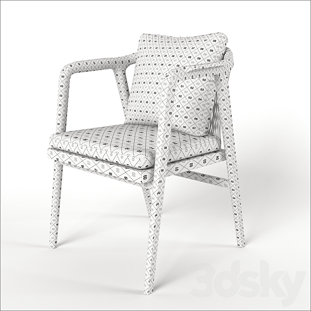 FLEXFORM table CLARKE chair CRONO 3DSMax File - thumbnail 3