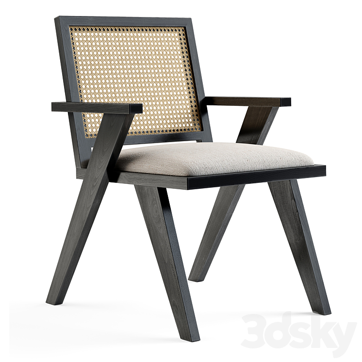 Four Hands. Flora Dining Chair. Yara dining table 3DS Max - thumbnail 2