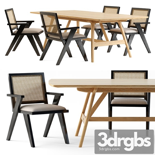 Four hands. flora dining chair. yara dining table - thumbnail 1