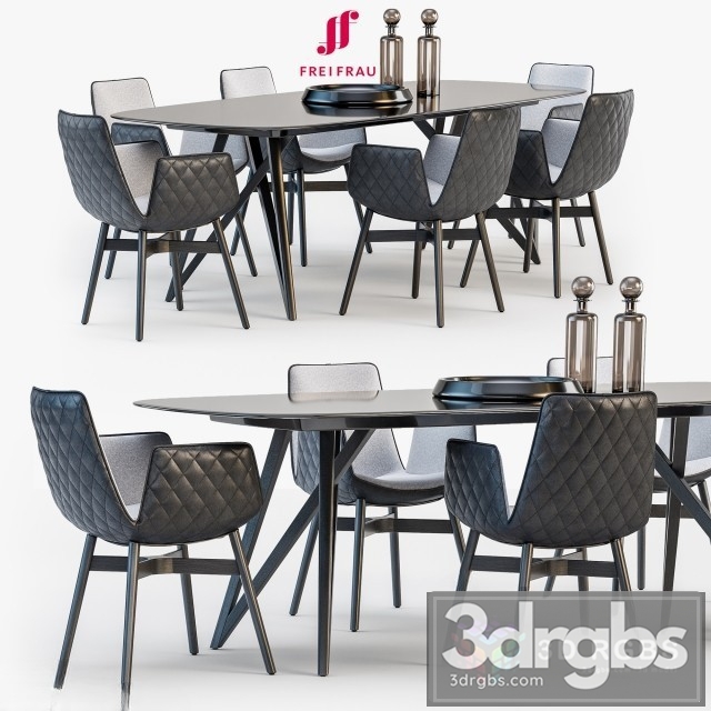 Freifrau Dining Set 02 3dsmax Download - thumbnail 1