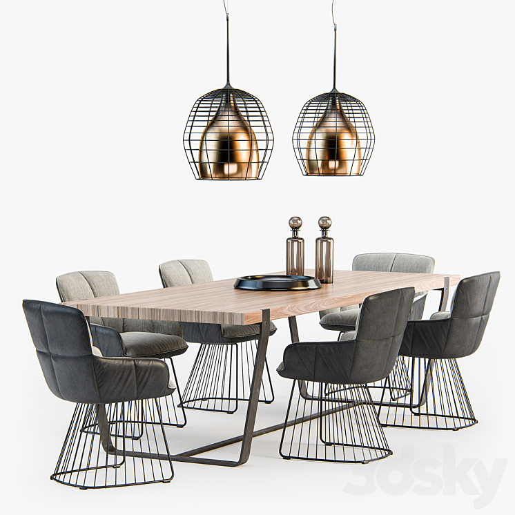 Freifrau Dining set_01 3DS Max - thumbnail 2