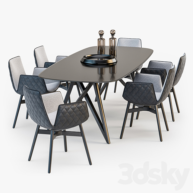 Freifrau Dining set_02 3DSMax File - thumbnail 2