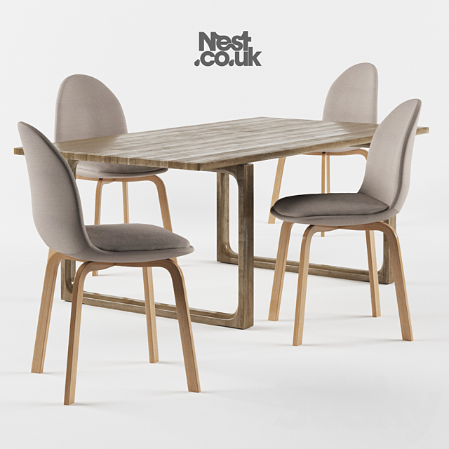 Fritz Hansen Sammen Chair and the table 3DSMax File - thumbnail 1