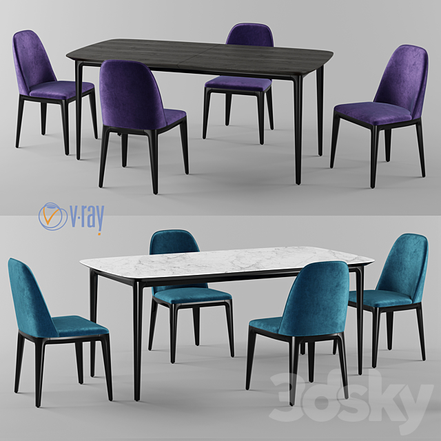 Furman. Table and chairs Play. 3DSMax File - thumbnail 1