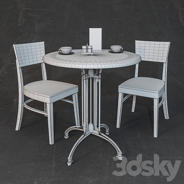 Furniture for cafe “Chocolate” 3ds Max - thumbnail 2