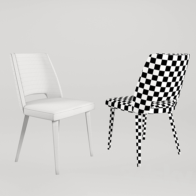 Gallotti & Radice Chair Thea and Table Eyl 3DSMax File - thumbnail 3