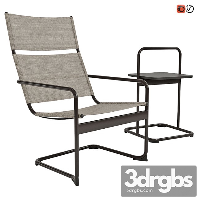 Garden furniture ikea husare table and chair 2 3dsmax Download - thumbnail 1