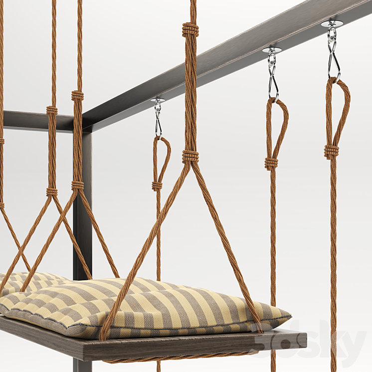 Garden swing table 3DS Max - thumbnail 2