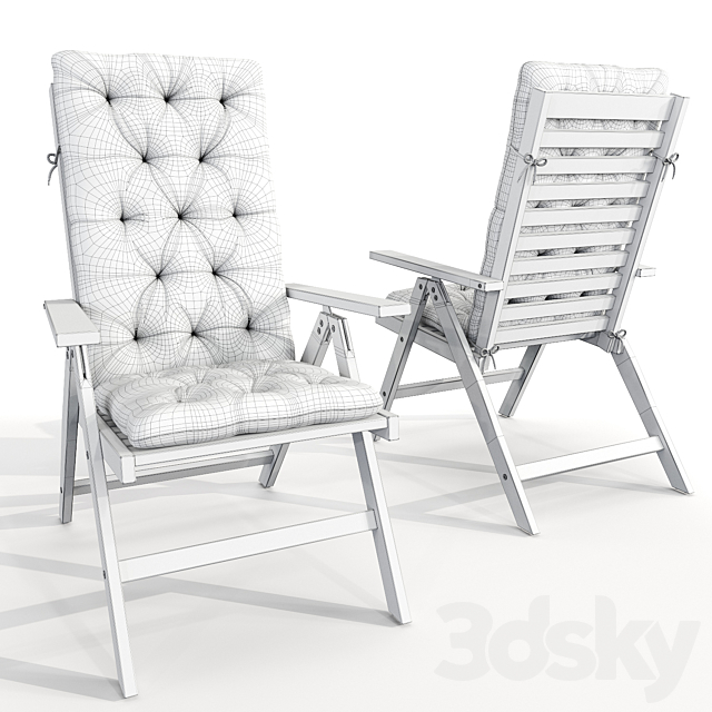 Garden table and chair IKEA EPLARO 3DSMax File - thumbnail 4