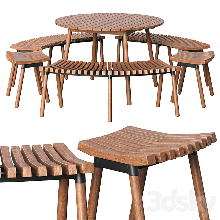 Garden_table_chair_OVERALLT 3DS Max - thumbnail 1