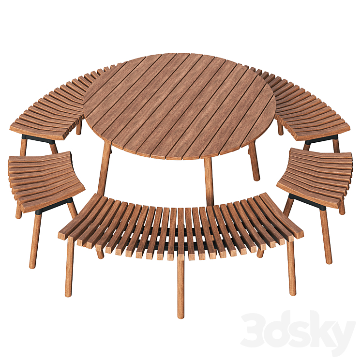 Garden_table_chair_OVERALLT 3DS Max - thumbnail 2