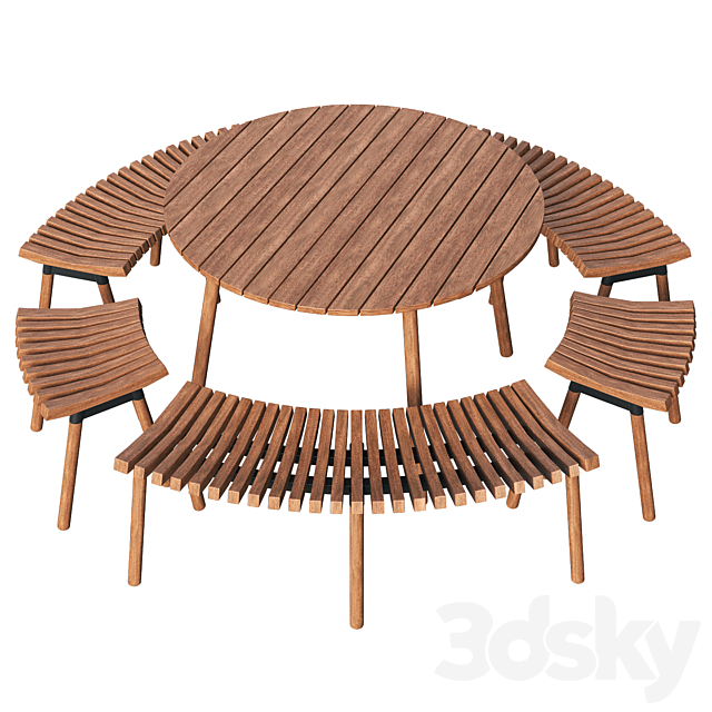 Garden_table_chair_OVERALLT 3DSMax File - thumbnail 2