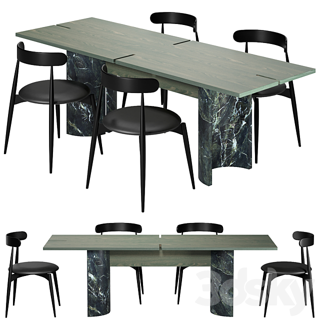 GEA Dining Table 3ds Max - thumbnail 1