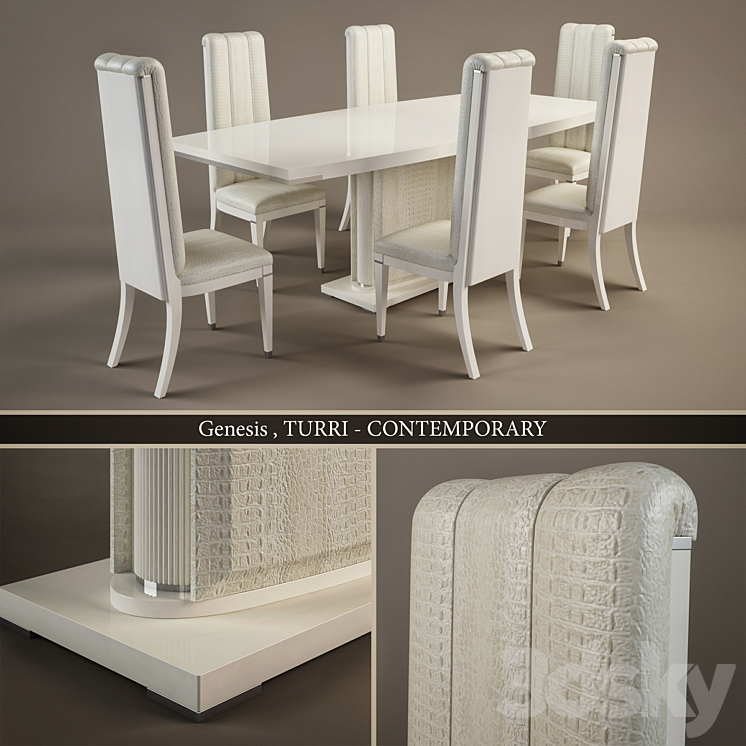 Genesis furniture set 3DS Max - thumbnail 1