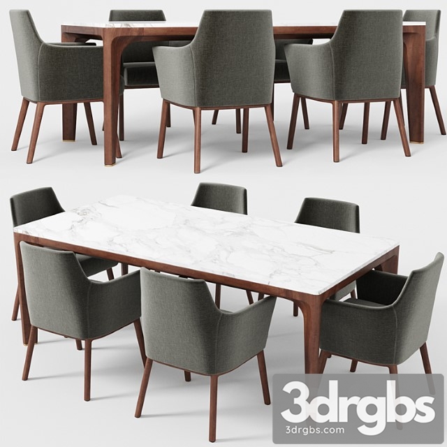 Giorgetti alina armchair anteo table 2 3dsmax Download - thumbnail 1