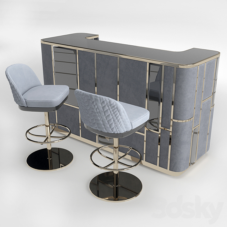 Giorgio Collection Charisma Bar-stool 3DS Max Model - thumbnail 1