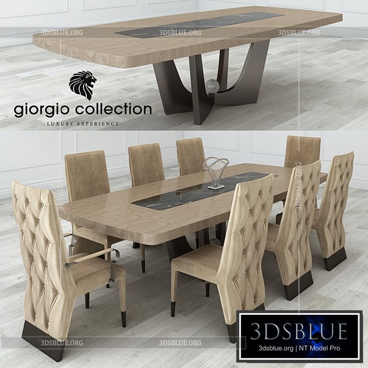 Giorgio Collection Lifetime Table And Chair 3DS Max - thumbnail 3