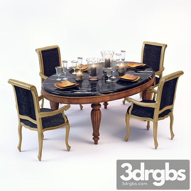 Giorgio Piotto Dining Room 3dsmax Download - thumbnail 1