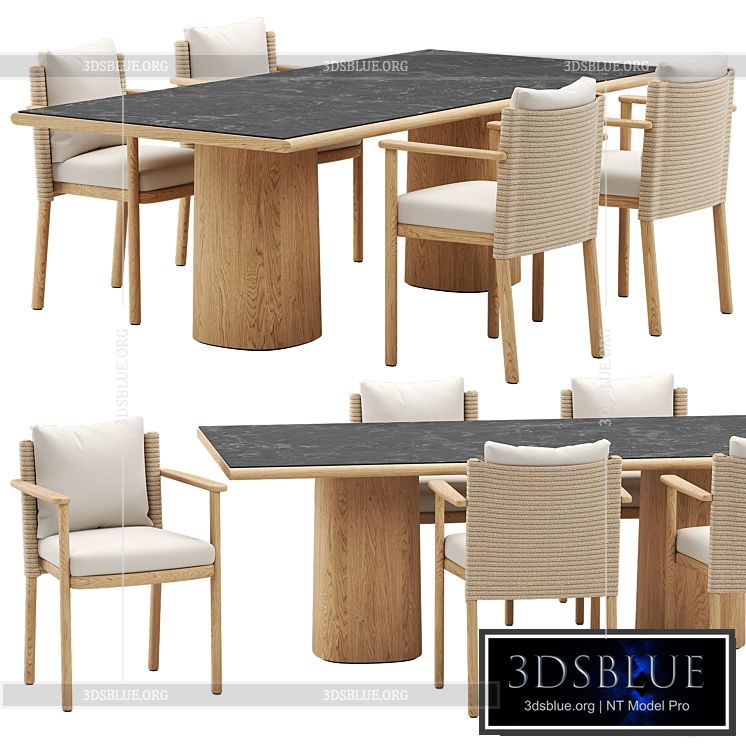 Giro Dining Set \/ Kettal 3DS Max - thumbnail 3