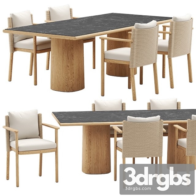 Giro Dining Set Kettal 3dsmax Download - thumbnail 1