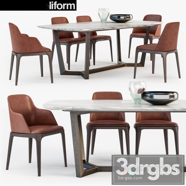 Grace Chair Concorde Table Set 03 3dsmax Download - thumbnail 1