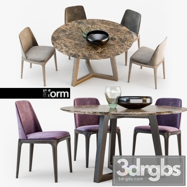 Grace Chair Concorde Table Set 2 3dsmax Download - thumbnail 1