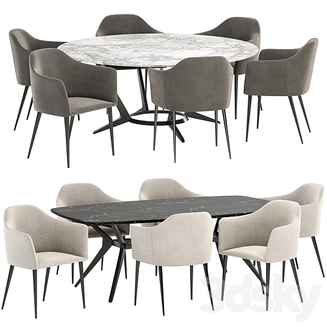 grace dinning set 3DSMax File - thumbnail 1