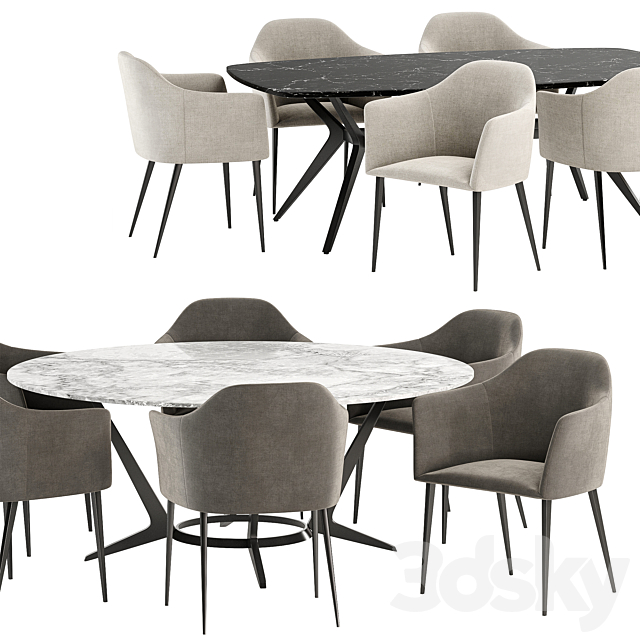 grace dinning set 3DSMax File - thumbnail 2