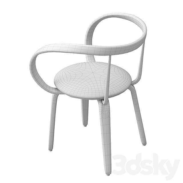 group with chairs apriori L (round table) OM 3DSMax File - thumbnail 5