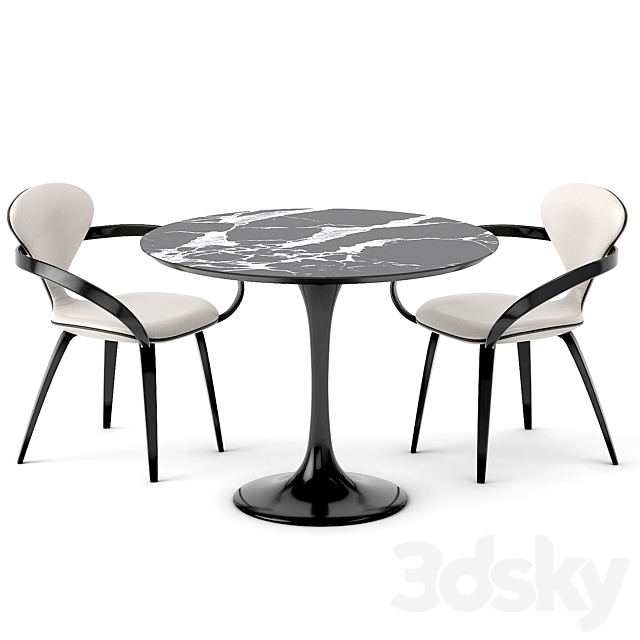 group with chairs apriori N (round table) OM 3DSMax File - thumbnail 1